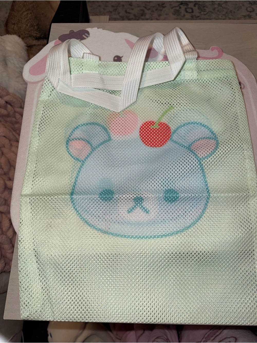 Rillakuma Mint Mesh Tote Bag